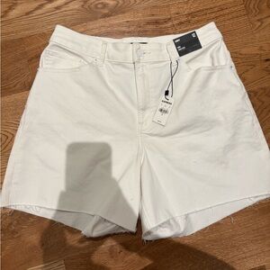 Express White Jean Shorts Classic Mid-Length